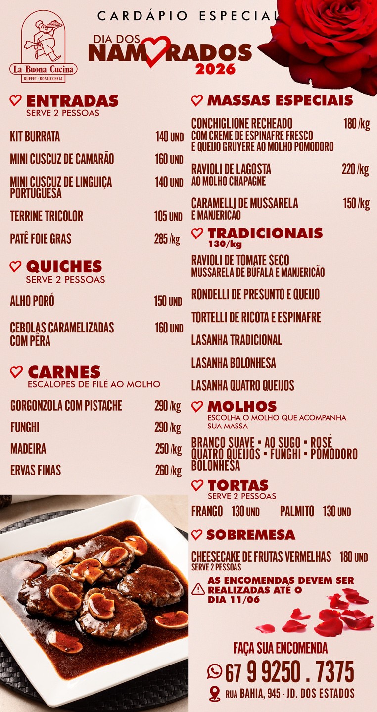 Cardápio La Buona Cucina
